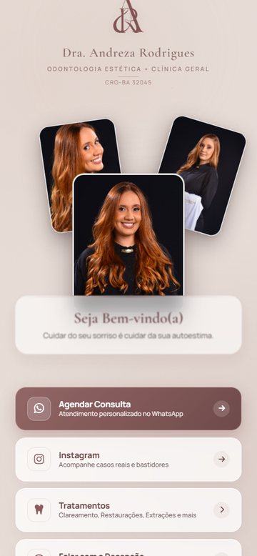 Link na Bio da Dra. Andreza Rodrigues